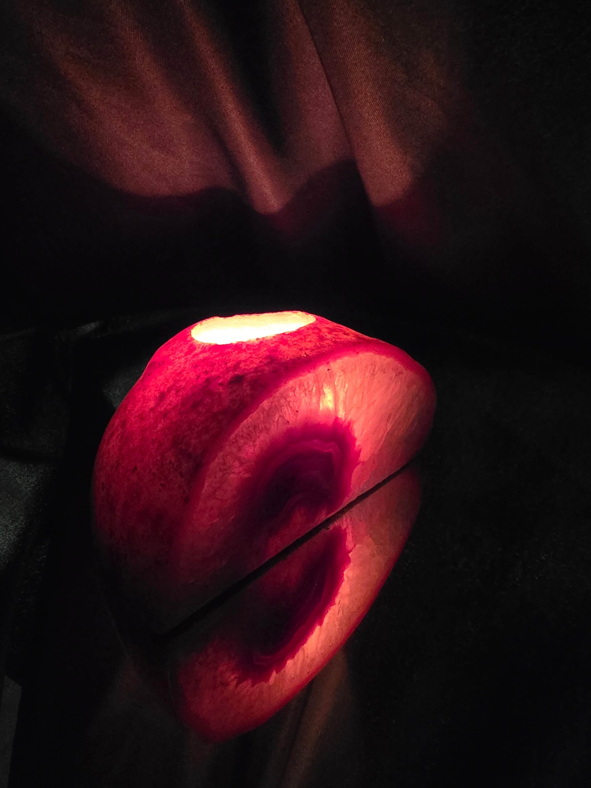 Large Pink Agate End Candle 2 Handpicked 791g H6xW12.5xD8cm Microcrystalline Quartz Tealight Holder Ornament - Image 11