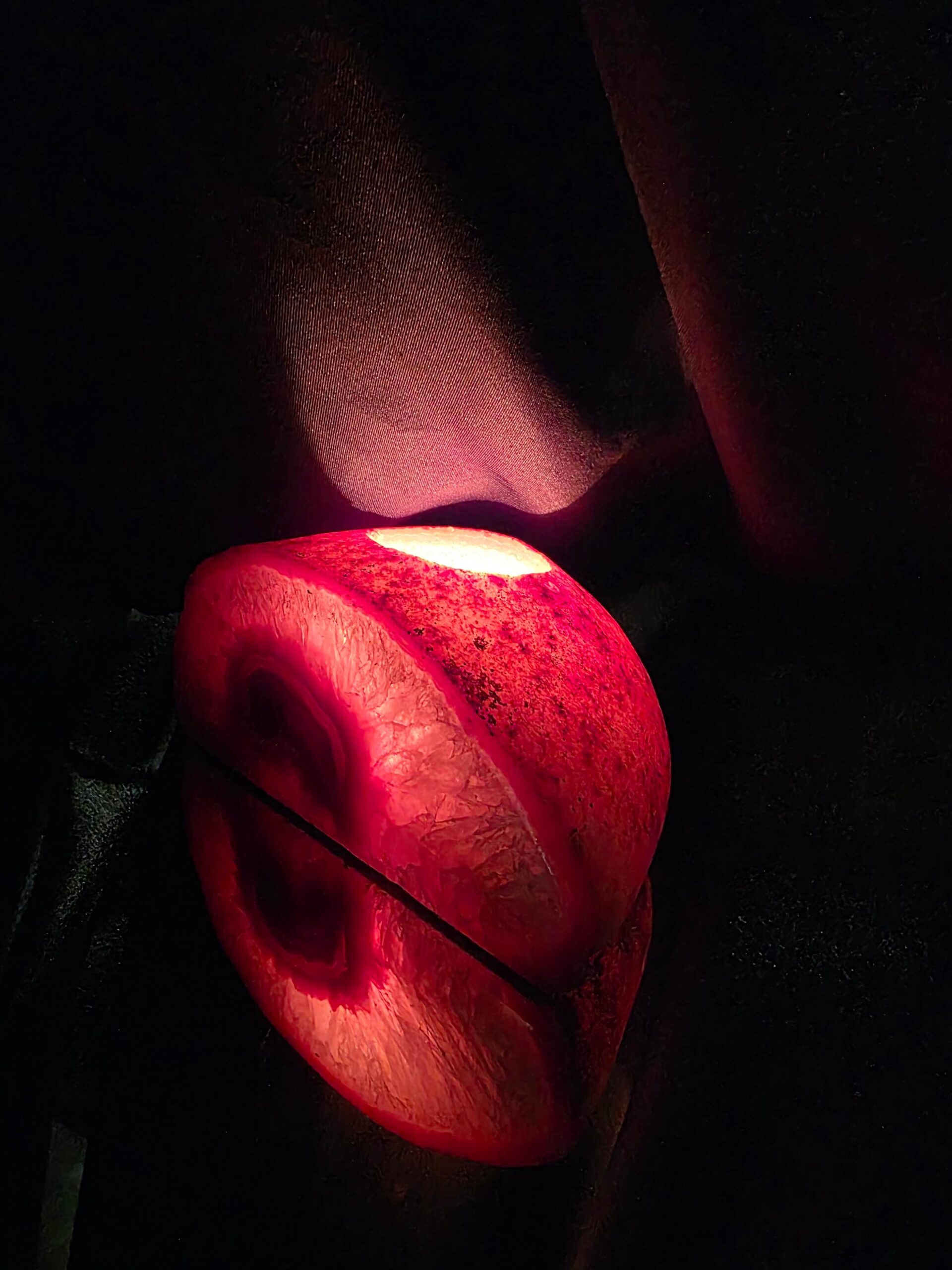 Large Pink Agate End Candle 2 Handpicked 791g H6xW12.5xD8cm Microcrystalline Quartz Tealight Holder Ornament - Image 12