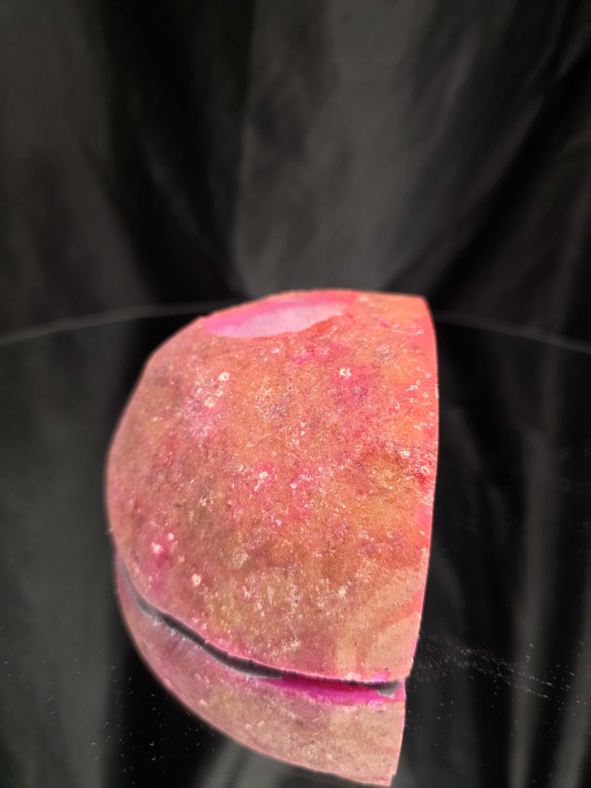 Large Pink Agate End Candle 2 Handpicked 791g H6xW12.5xD8cm Microcrystalline Quartz Tealight Holder Ornament - Image 6