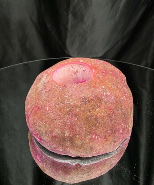 Large Pink Agate End Candle 2 Handpicked 791g H6xW12.5xD8cm Microcrystalline Quartz Tealight Holder Ornament - Image 7
