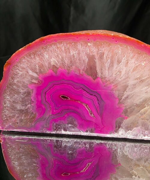 Large Pink Agate End Candle 2 Handpicked 791g H6xW12.5xD8cm Microcrystalline Quartz Tealight Holder Ornament - Image 9