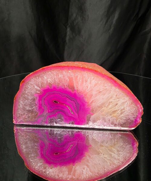 Large Pink Agate End Candle 2 Handpicked 791g H6xW12.5xD8cm Microcrystalline Quartz Tealight Holder Ornament - Image 10