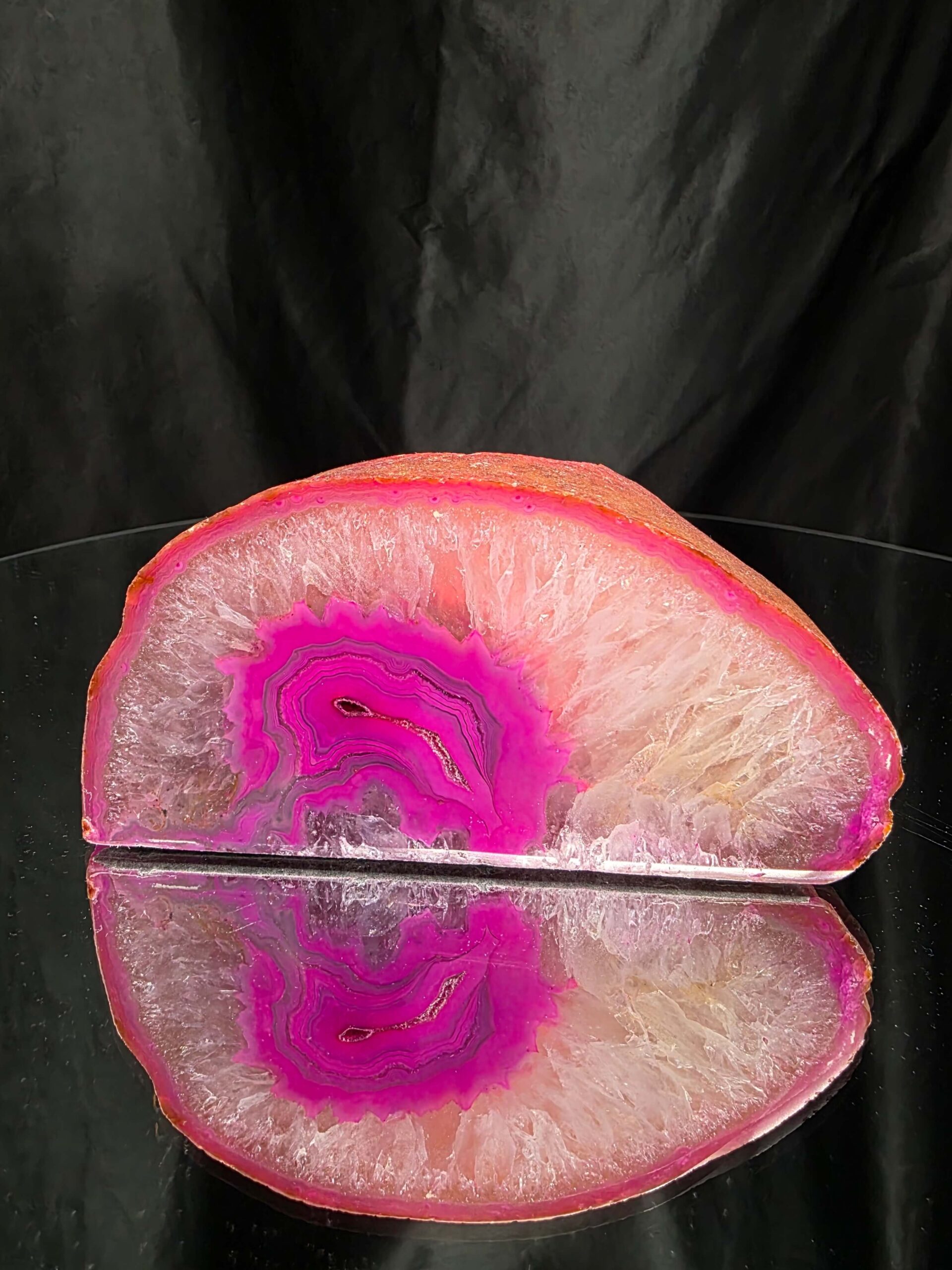 Large Pink Agate End Candle 2 Handpicked 791g H6xW12.5xD8cm Microcrystalline Quartz Tealight Holder Ornament - Image 10