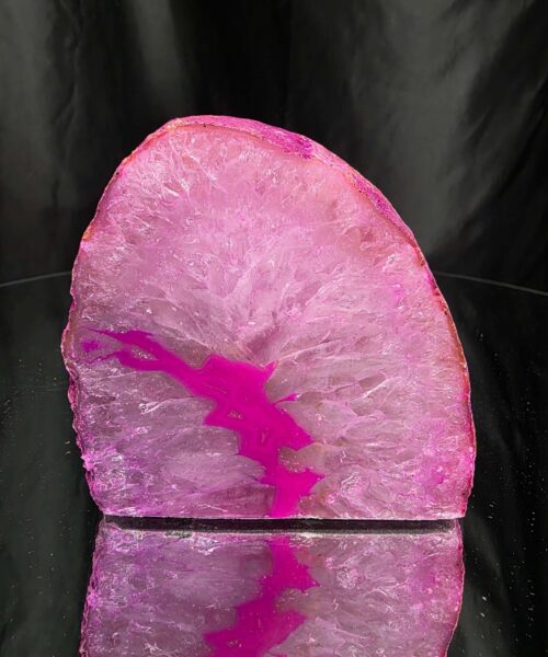 Large Pink Agate End Candle 3 Handpicked 1.078g H8.5xW9xD9.5cm Microcrystalline Quartz Tealight Holder Ornament