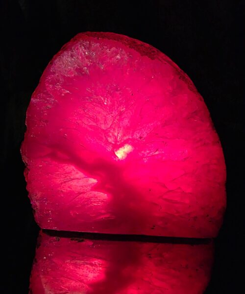 Large Pink Agate End Candle 3 Handpicked 1.078g H8.5xW9xD9.5cm Microcrystalline Quartz Tealight Holder Ornament - Image 11