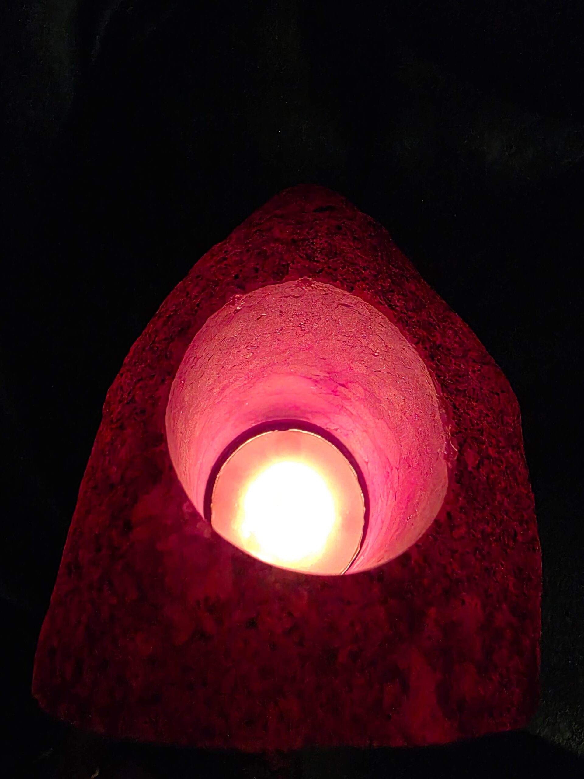 Large Pink Agate End Candle 3 Handpicked 1.078g H8.5xW9xD9.5cm Microcrystalline Quartz Tealight Holder Ornament - Image 12