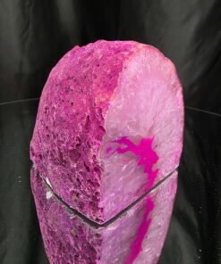 Alternative view of Large Pink Agate End Candle 3 Handpicked 1.078g H8.5xW9xD9.5cm Microcrystalline Quartz Tealight Holder Ornament
