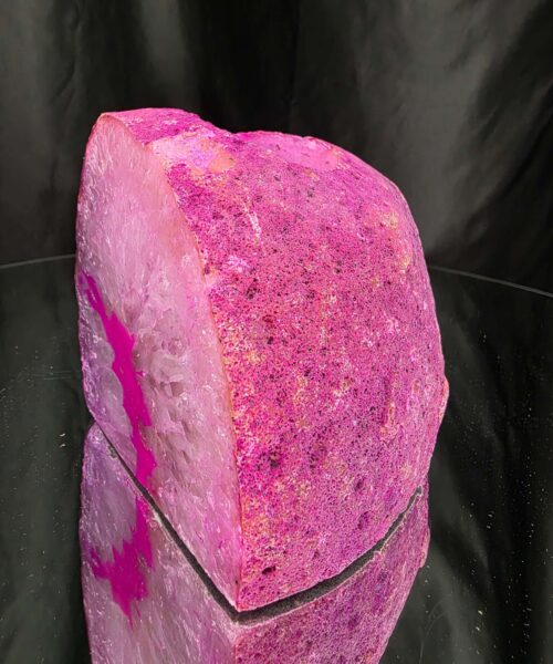 Large Pink Agate End Candle 3 Handpicked 1.078g H8.5xW9xD9.5cm Microcrystalline Quartz Tealight Holder Ornament - Image 3