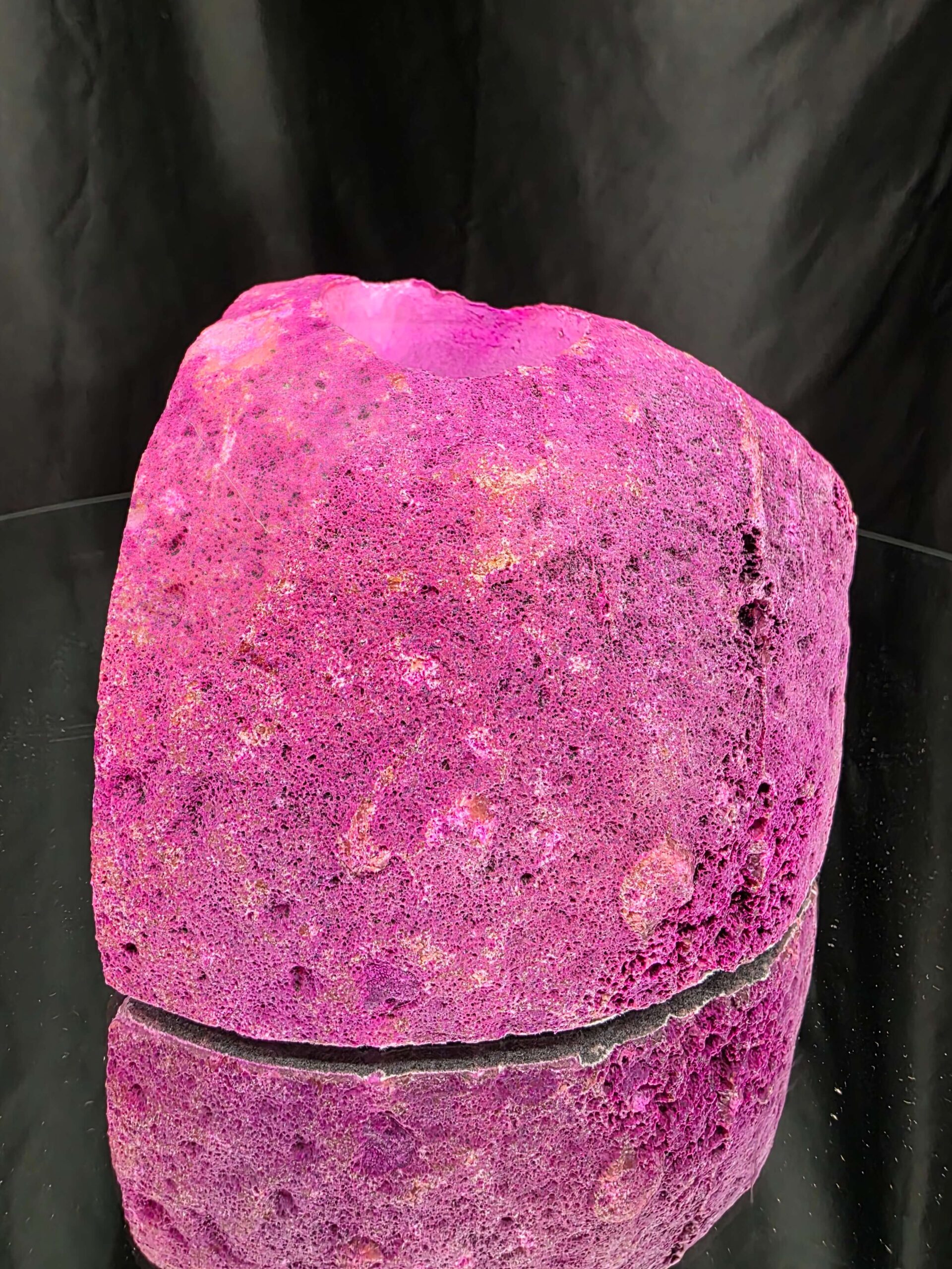 Large Pink Agate End Candle 3 Handpicked 1.078g H8.5xW9xD9.5cm Microcrystalline Quartz Tealight Holder Ornament - Image 4