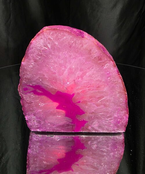 Large Pink Agate End Candle 3 Handpicked 1.078g H8.5xW9xD9.5cm Microcrystalline Quartz Tealight Holder Ornament - Image 7