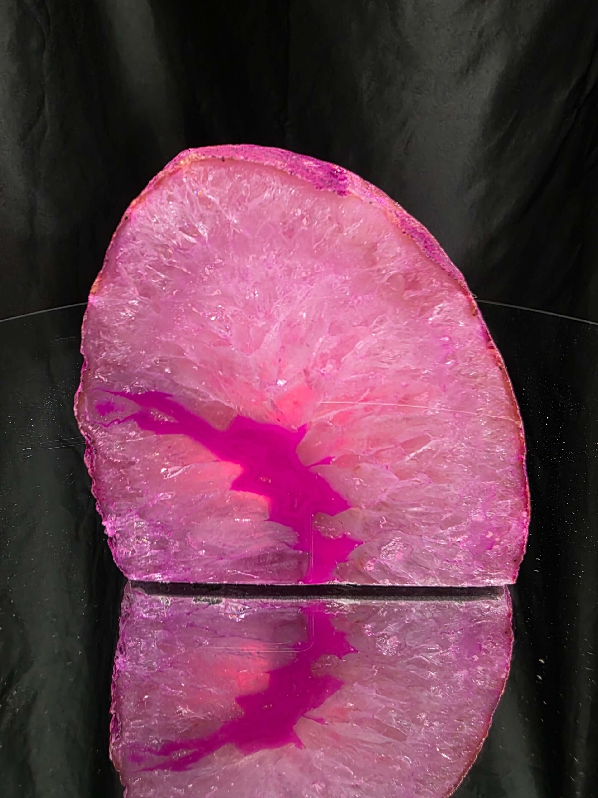 Large Pink Agate End Candle 3 Handpicked 1.078g H8.5xW9xD9.5cm Microcrystalline Quartz Tealight Holder Ornament - Image 7