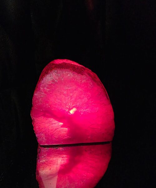 Large Pink Agate End Candle 3 Handpicked 1.078g H8.5xW9xD9.5cm Microcrystalline Quartz Tealight Holder Ornament - Image 8
