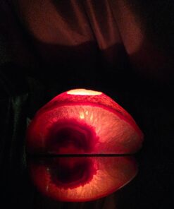 Alternative view of Large Pink Agate End Candle 2 Handpicked 791g H6xW12.5xD8cm Microcrystalline Quartz Tealight Holder Ornament