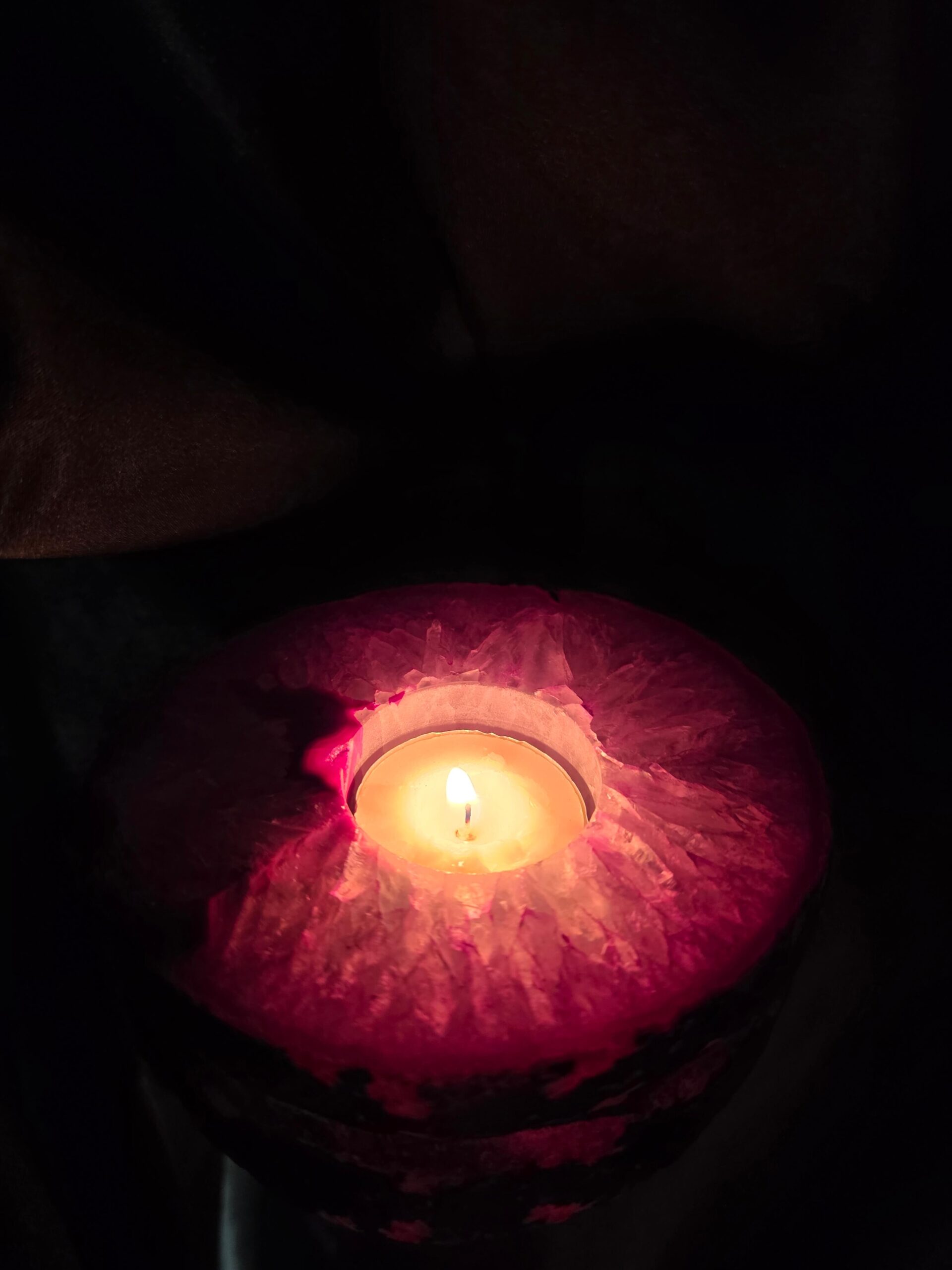 Pink Agate Slice 3 Handpicked 413g H2xW12xD10cm Microcrystalline Quartz Tealight Candle Holder Ornament - Image 11