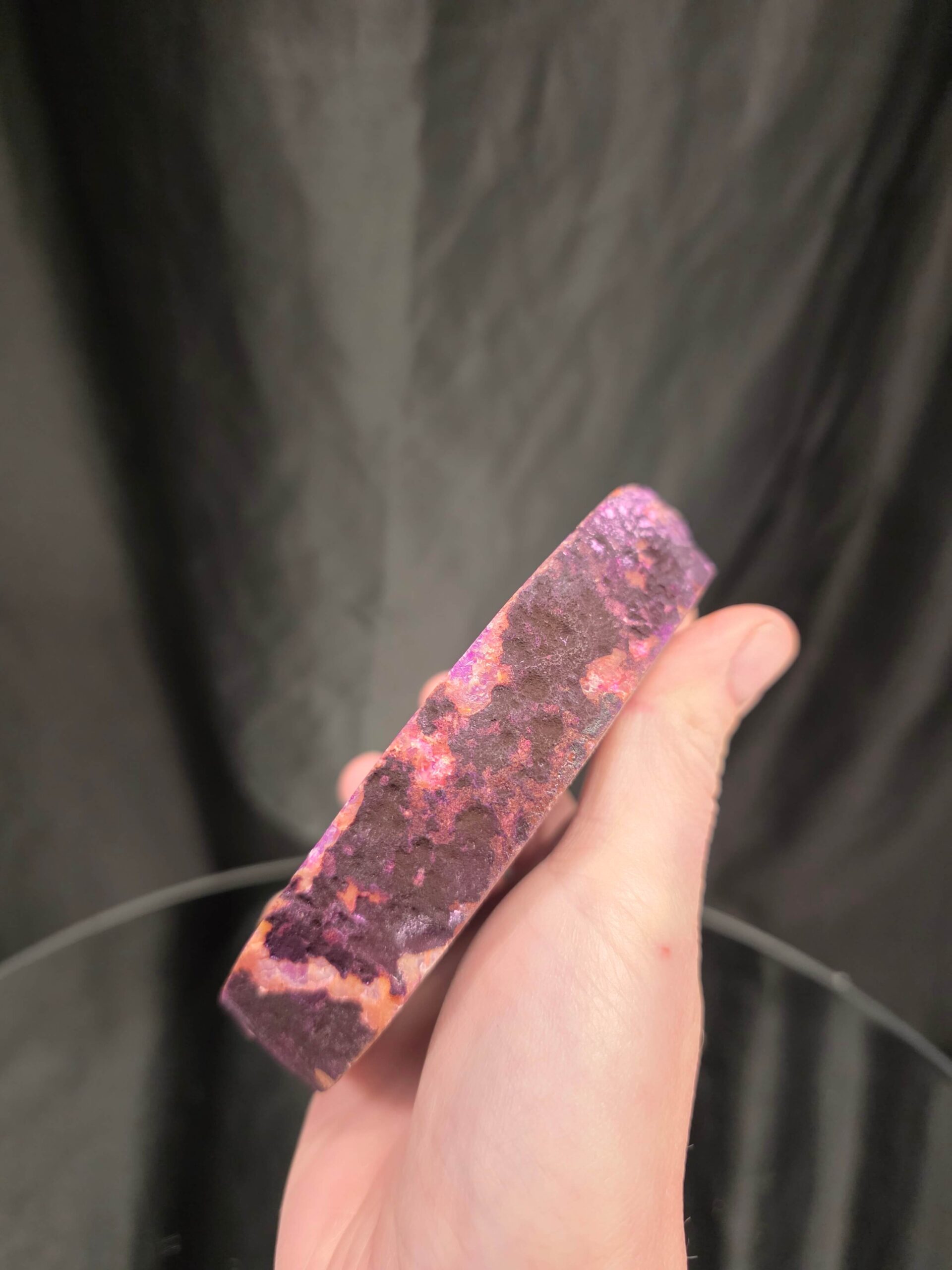 Pink Agate Slice 3 Handpicked 413g H2xW12xD10cm Microcrystalline Quartz Tealight Candle Holder Ornament - Image 6