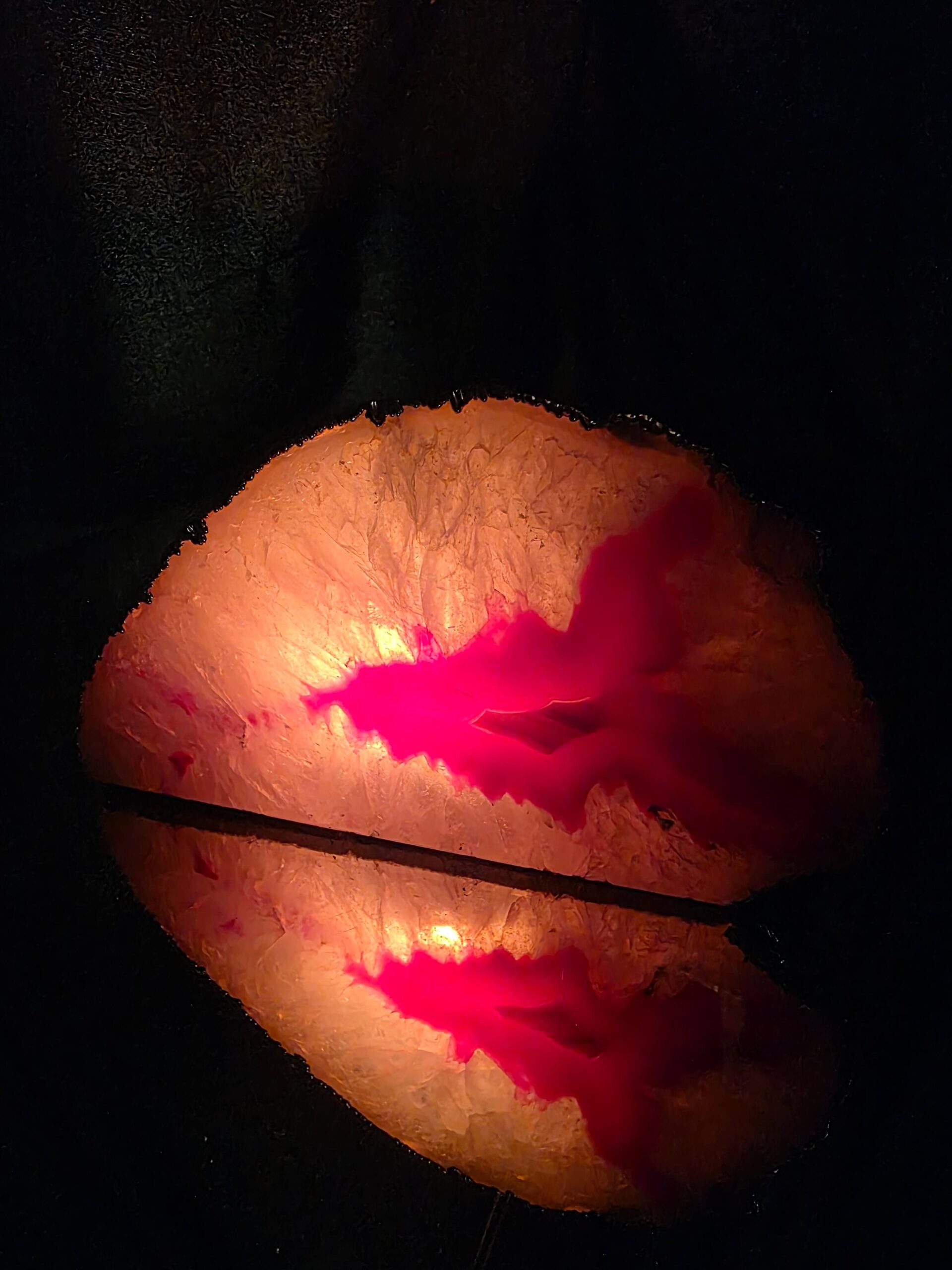 Large Pink Agate End Candle 2 Handpicked 599g H7xW13.5xD6.5cm Microcrystalline Quartz Silver Gilded Tealight Holder - Image 9