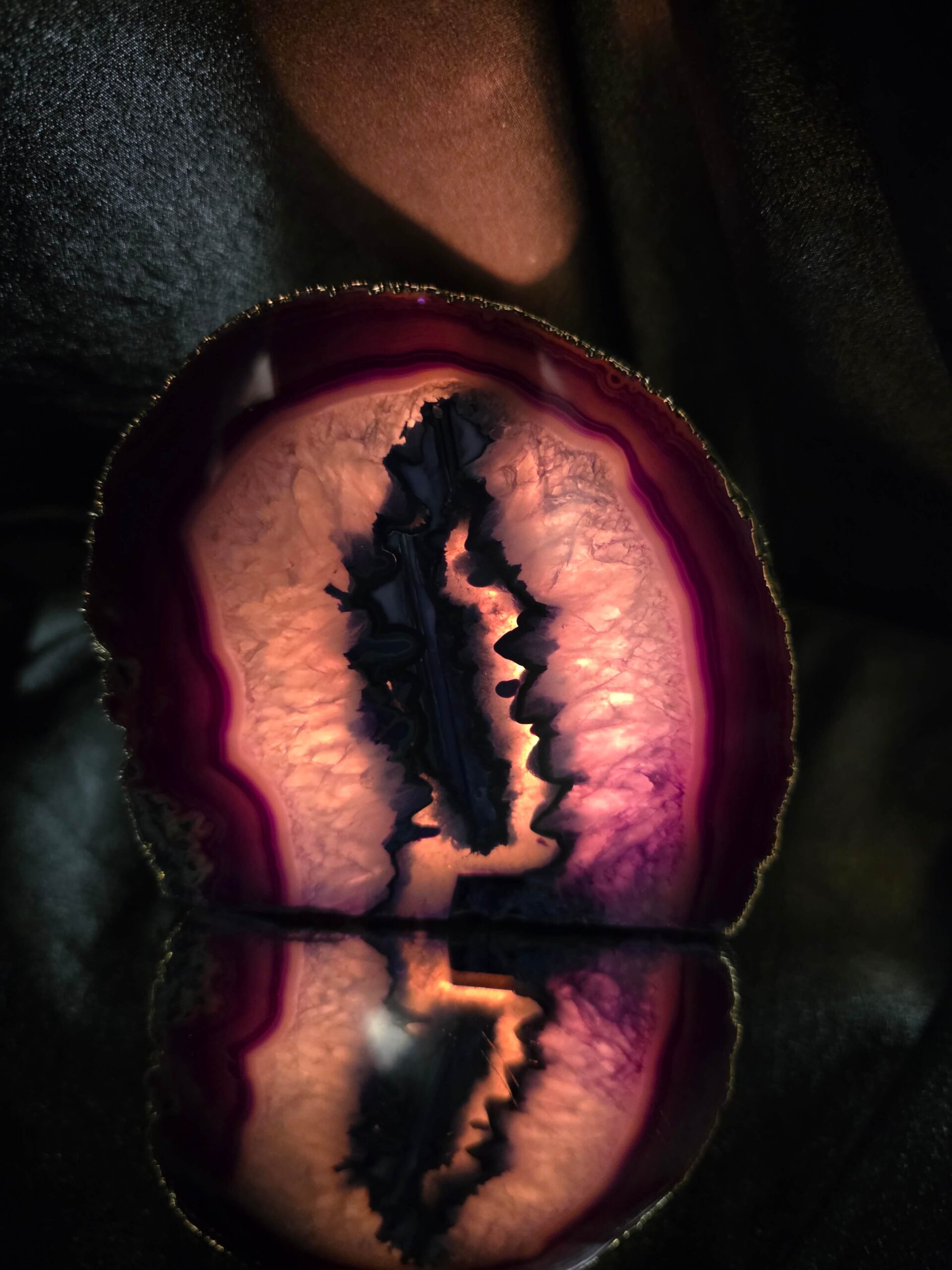 Purple Agate End Candle 3 Handpicked 1.351g H10.5xW11.5xD9cm Microcrystalline Quartz Gold Gilded 24ct Gold Tealight Holder - Image 8