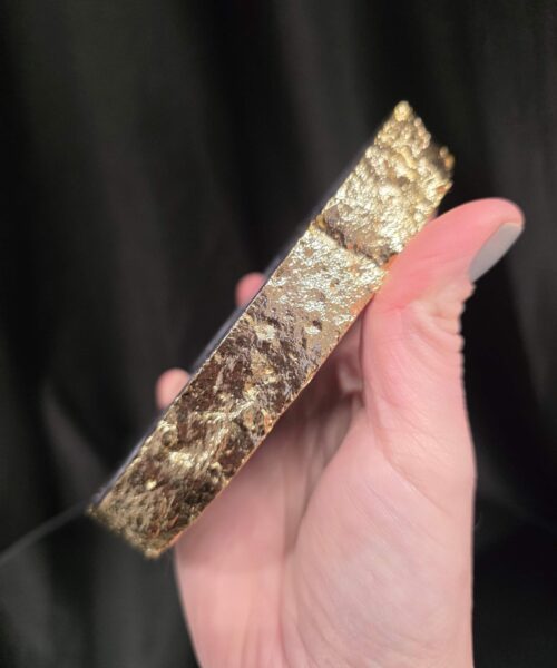 Large Purple Agate Slice 3 Handpicked 438g H2xW13xD10cm Microcrystalline Quartz Gold Gilded 24ct Tealight Candle Holder - Image 6
