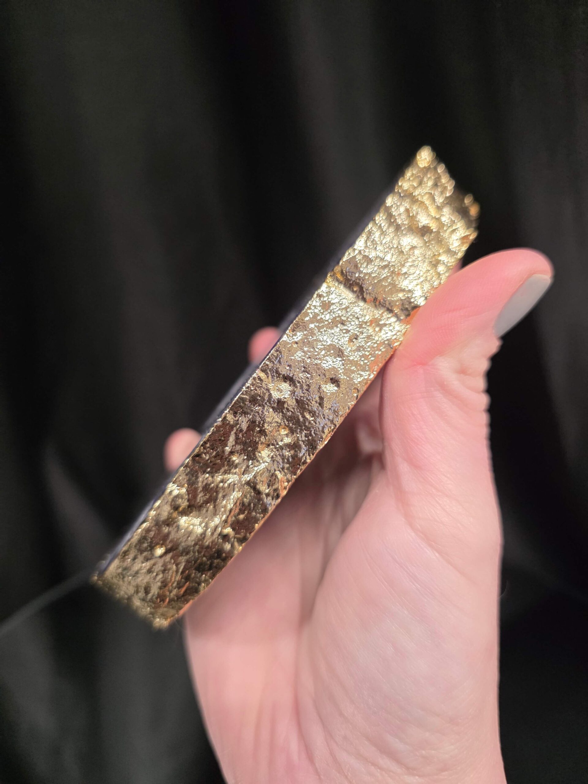 Large Purple Agate Slice 3 Handpicked 438g H2xW13xD10cm Microcrystalline Quartz Gold Gilded 24ct Tealight Candle Holder - Image 6