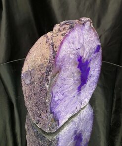 Alternative view of Large Purple Agate Candle 3 Handpicked 1.241g H12xW10.5xD8cm End Microcrystalline Quartz Tealight Holder Ornament