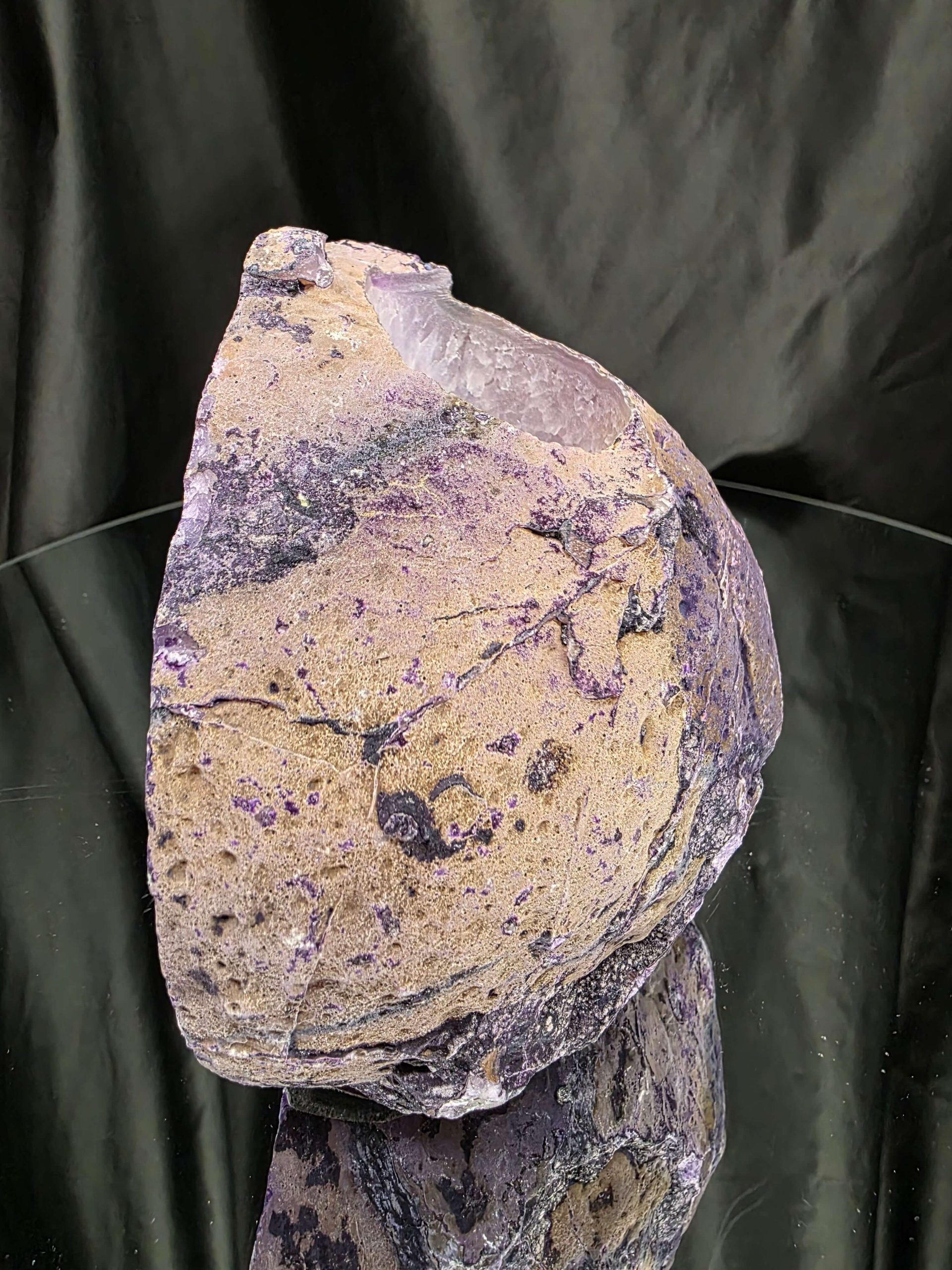 Large Purple Agate Candle 3 Handpicked 1.241g H12xW10.5xD8cm End Microcrystalline Quartz Tealight Holder Ornament - Image 4