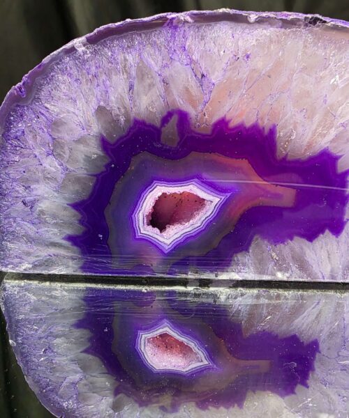 Large Purple Agate Candle 2 Handpicked 1.227g H7.5xW14.5xD9cm End Microcrystalline Quartz Tealight Holder Ornament - Image 12