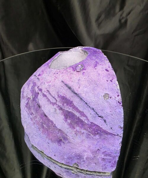 Large Purple Agate Candle 2 Handpicked 1.227g H7.5xW14.5xD9cm End Microcrystalline Quartz Tealight Holder Ornament - Image 6