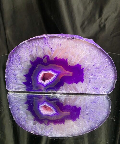 Large Purple Agate Candle 2 Handpicked 1.227g H7.5xW14.5xD9cm End Microcrystalline Quartz Tealight Holder Ornament - Image 7