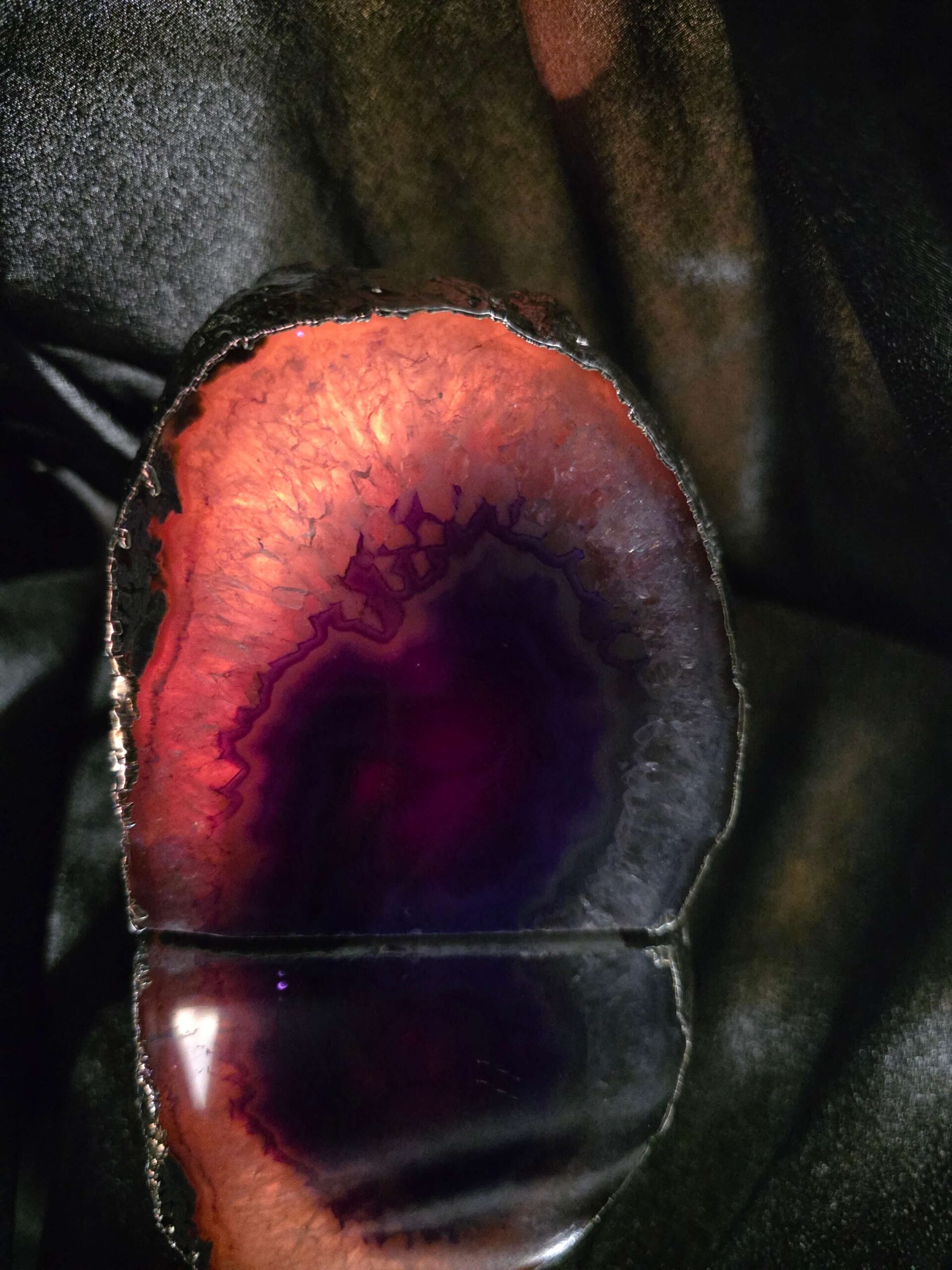 Purple Agate End Candle 3 Handpicked 1.578g H10xW10.5xD8.5cm Microcrystalline Quartz Silver Gilded Tealight Holder - Image 7