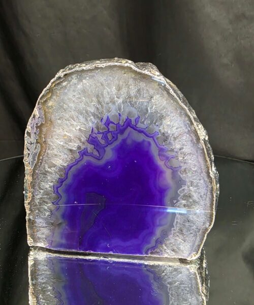 Purple Agate End Candle 3 Handpicked 1.578g H10xW10.5xD8.5cm Microcrystalline Quartz Silver Gilded Tealight Holder - Image 10