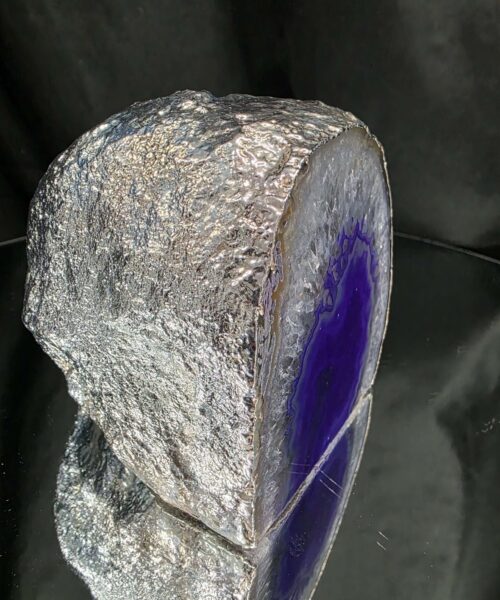 Purple Agate End Candle 3 Handpicked 1.578g H10xW10.5xD8.5cm Microcrystalline Quartz Silver Gilded Tealight Holder - Image 11