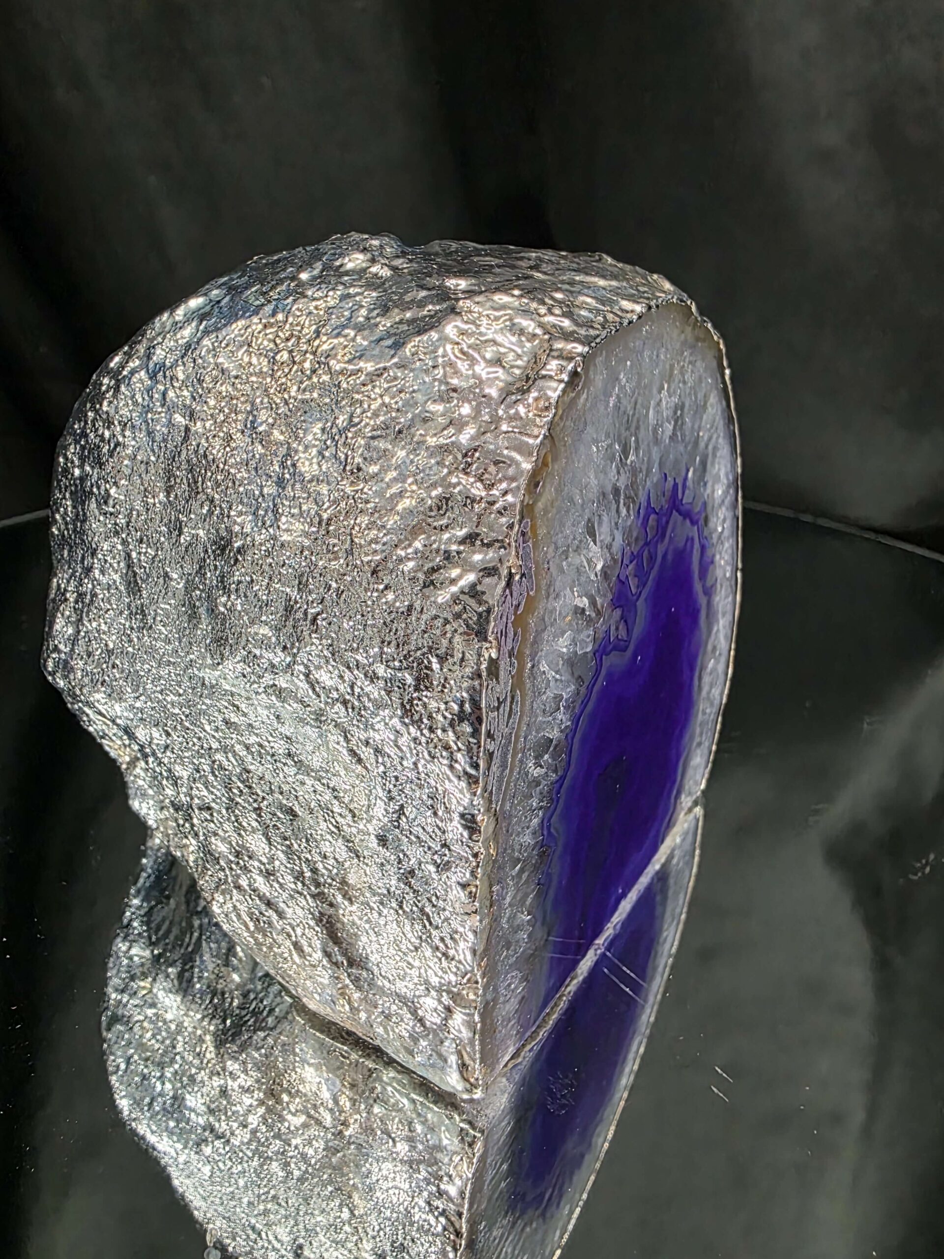 Purple Agate End Candle 3 Handpicked 1.578g H10xW10.5xD8.5cm Microcrystalline Quartz Silver Gilded Tealight Holder - Image 11