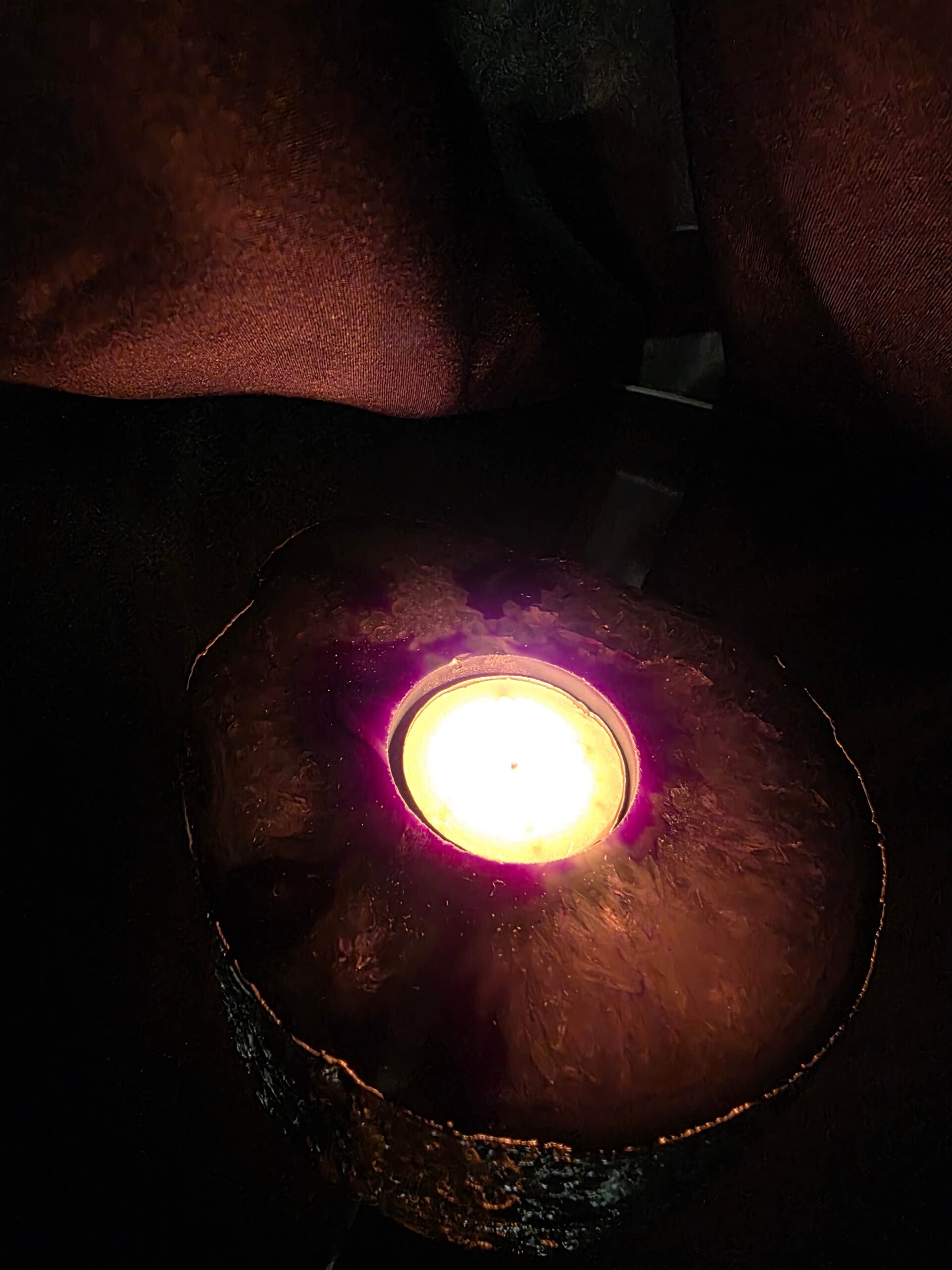 Purple Agate Slice 2 Handpicked 404g H2xW13xD11cm Microcrystalline Quartz Silver Gilded Tealight Candle Holder - Image 12