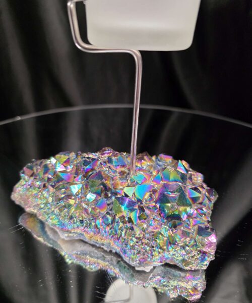 Premium A Grade Rainbow Candle No. 2 Quartz Cluster Druzy / 1 Cup Tealight Holders 503g H16.5xW12.5xD8cm - Image 9