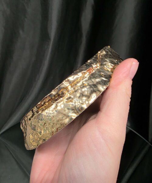 Large Teal Agate Slice Candle 2 Handpicked Quartz Gold Gilded 24ct Tealight Holder Ornament 511g H2xW13xD10.5cm - Image 6