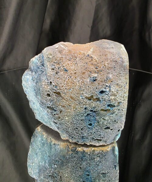 Teal Agate End Candle 2 Microcrystalline Quartz Tealight Candle Holder Ornament 691g H8.5xW8xD9cm - Image 7