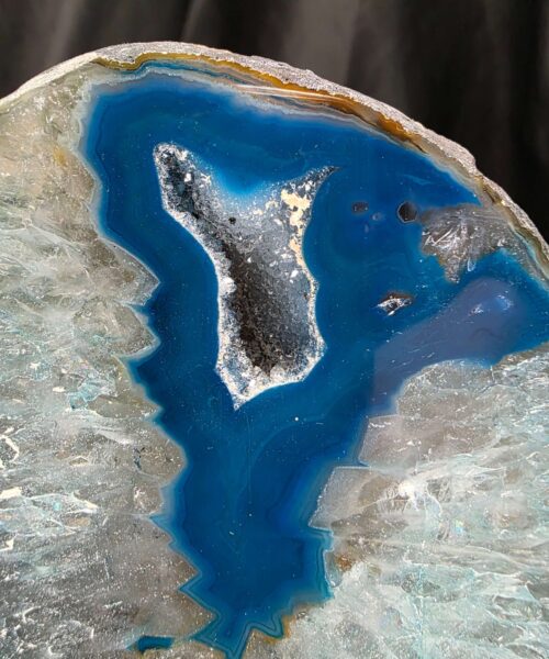 Teal Agate End Candle 2 Microcrystalline Quartz Tealight Candle Holder Ornament 691g H8.5xW8xD9cm - Image 8