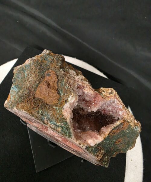 Pink Amethyst Slice 1 on Stand Healing Crystal Gem 1.205g H12xW14xD14cm - Image 6