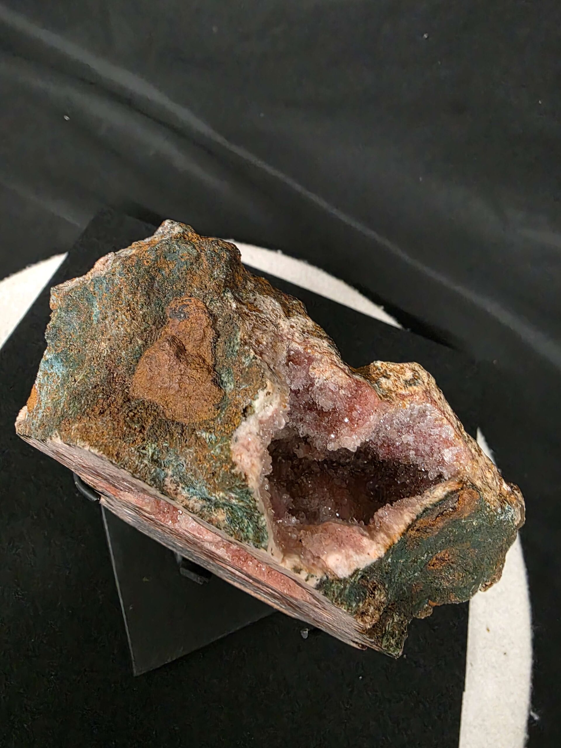 Pink Amethyst Slice 1 on Stand Healing Crystal Gem 1.205g H12xW14xD14cm - Image 6