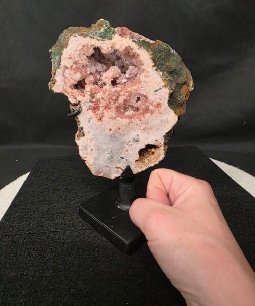 Pink Amethyst Slice 1 on Stand Healing Crystal Gem 1.205g H12xW14xD14cm - Image 7