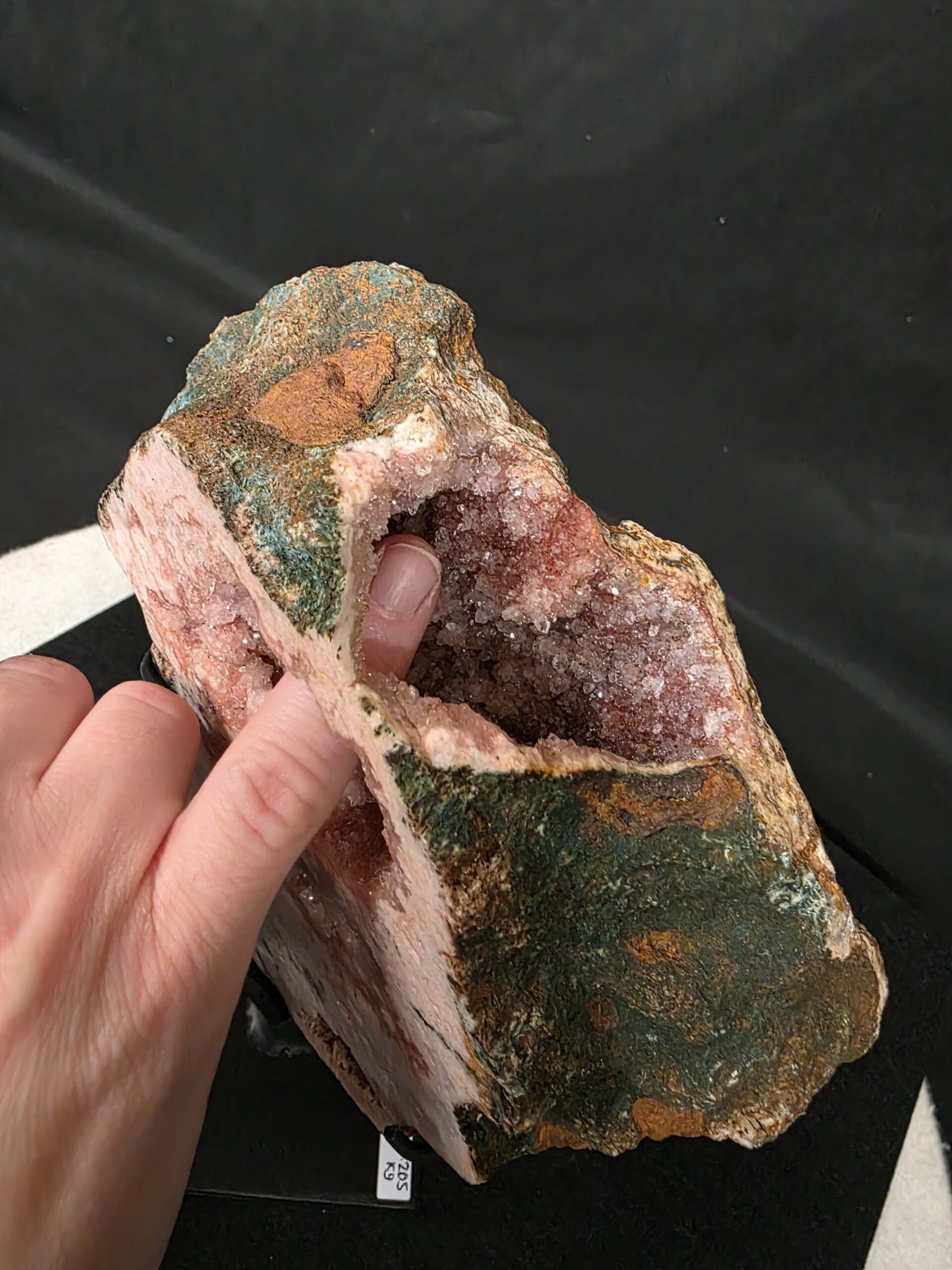 Pink Amethyst Slice 1 on Stand Healing Crystal Gem 1.205g H12xW14xD14cm - Image 9
