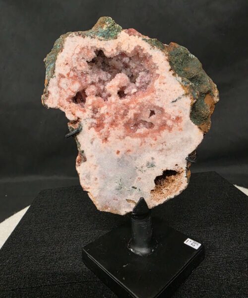 Pink Amethyst Slice 1 on Stand Healing Crystal Gem 1.205g H12xW14xD14cm