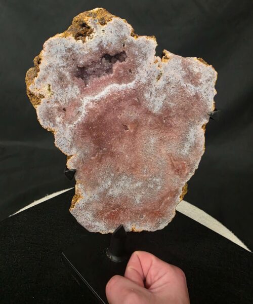 Pink Amethyst Slice 10 on Stand Healing Crystal Gem 2.694g H31xW20.5xD14cm - Image 7