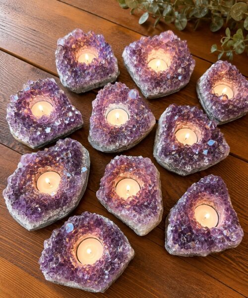 Amethyst Candle Holders