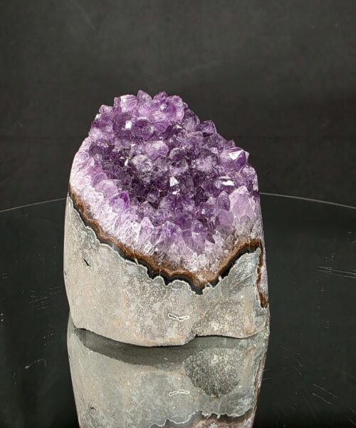 Alternative view of Premium High Grade Amethyst Druzy 381 Mini Geode Cluster Piece Cut Base 761g H10xW9xD6.5cm