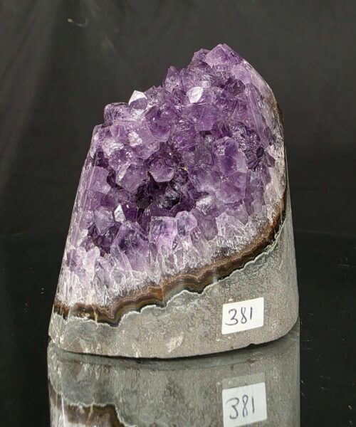 Premium High Grade Amethyst Druzy 381 Mini Geode Cluster Piece Cut Base 761g H10xW9xD6.5cm - Image 11