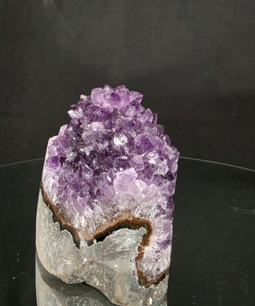 Premium High Grade Amethyst Druzy 381 Mini Geode Cluster Piece Cut Base 761g H10xW9xD6.5cm - Image 6