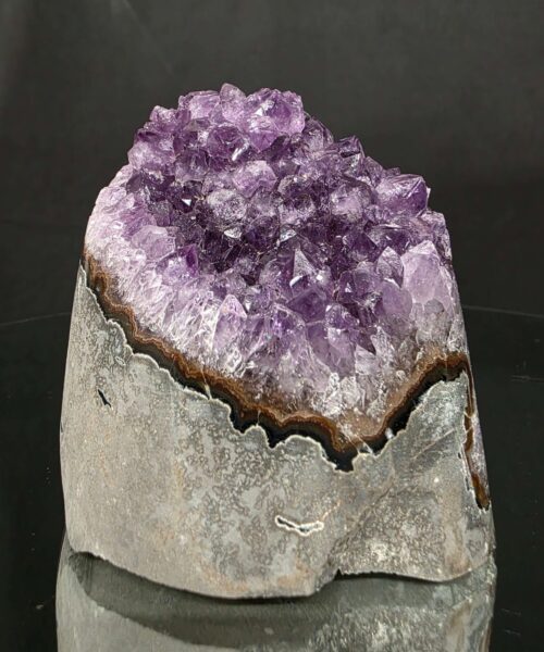 Premium High Grade Amethyst Druzy 381 Mini Geode Cluster Piece Cut Base 761g H10xW9xD6.5cm - Image 10