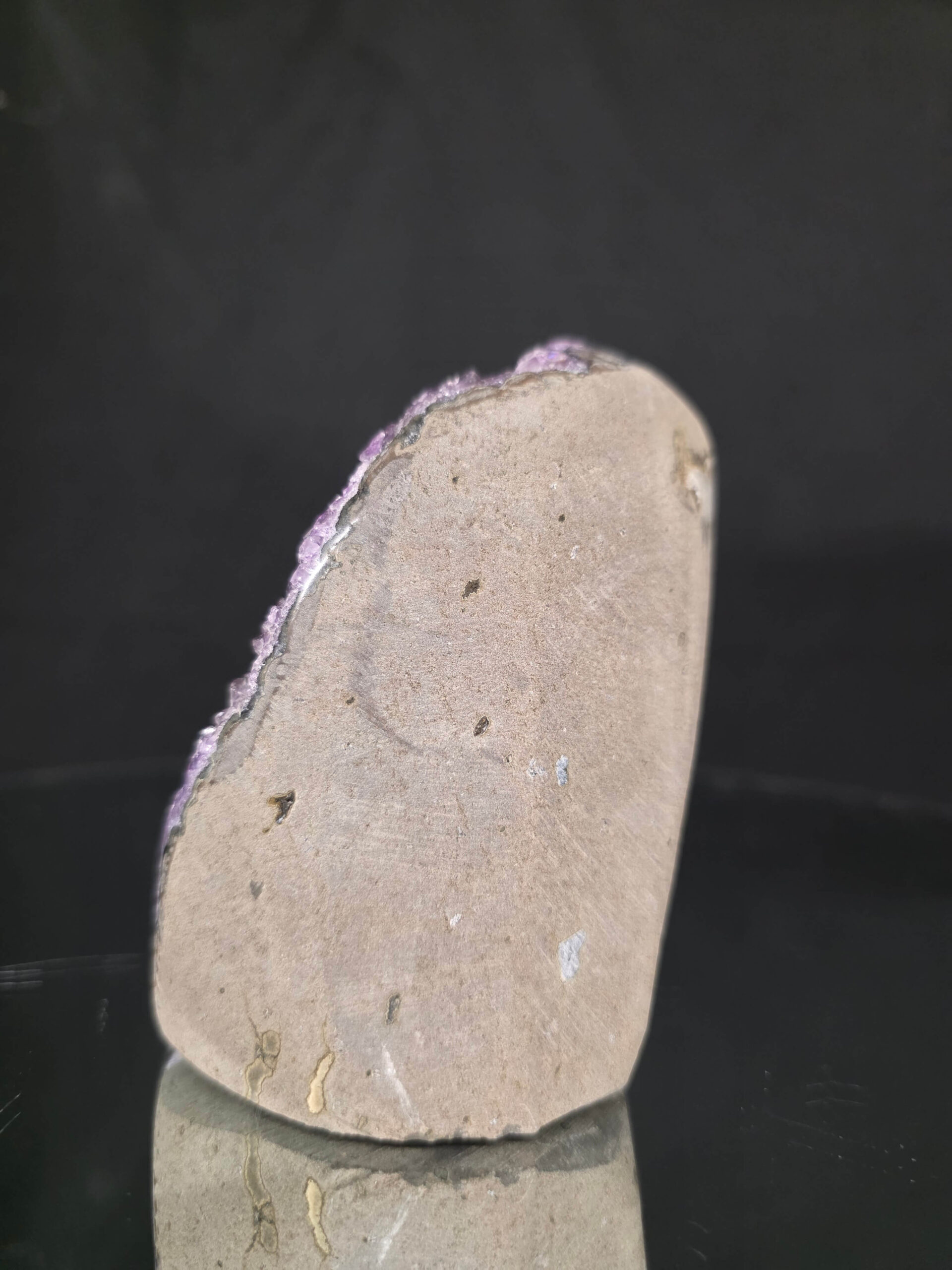 Premium High Grade Amethyst Druzy 384 Mini Geode Cluster Piece Cut Base 771g H10xW8.5xD9.5cm - Image 5