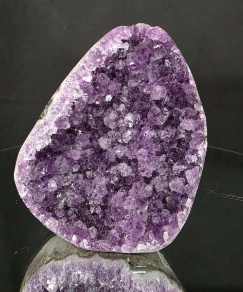 Alternative view of Premium High Grade Amethyst Druzy 385 Mini Geode Cluster Piece Cut Base 713g H13xW10xD4cm